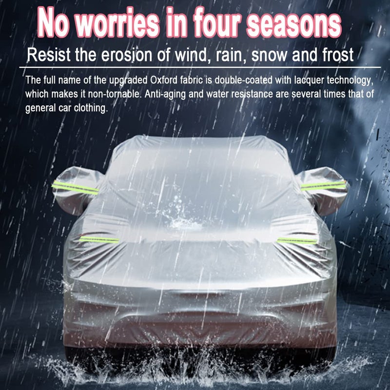Mallofusa Car Covers Fitted for Smart Fortwo Full Car UV Protection for All Weather Outdoor - Image 4